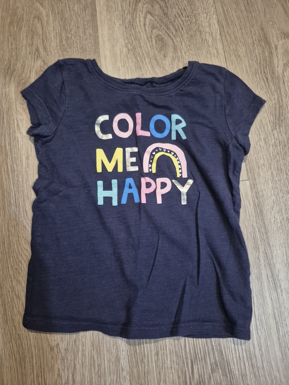 Kids Navy 'Color Me Happy' Graphic Tee